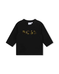 T-shirt à manches longues en coton - Black