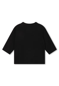 T-shirt à manches longues en coton - Black