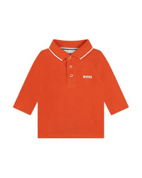 Polo en coton - Dark tangerine