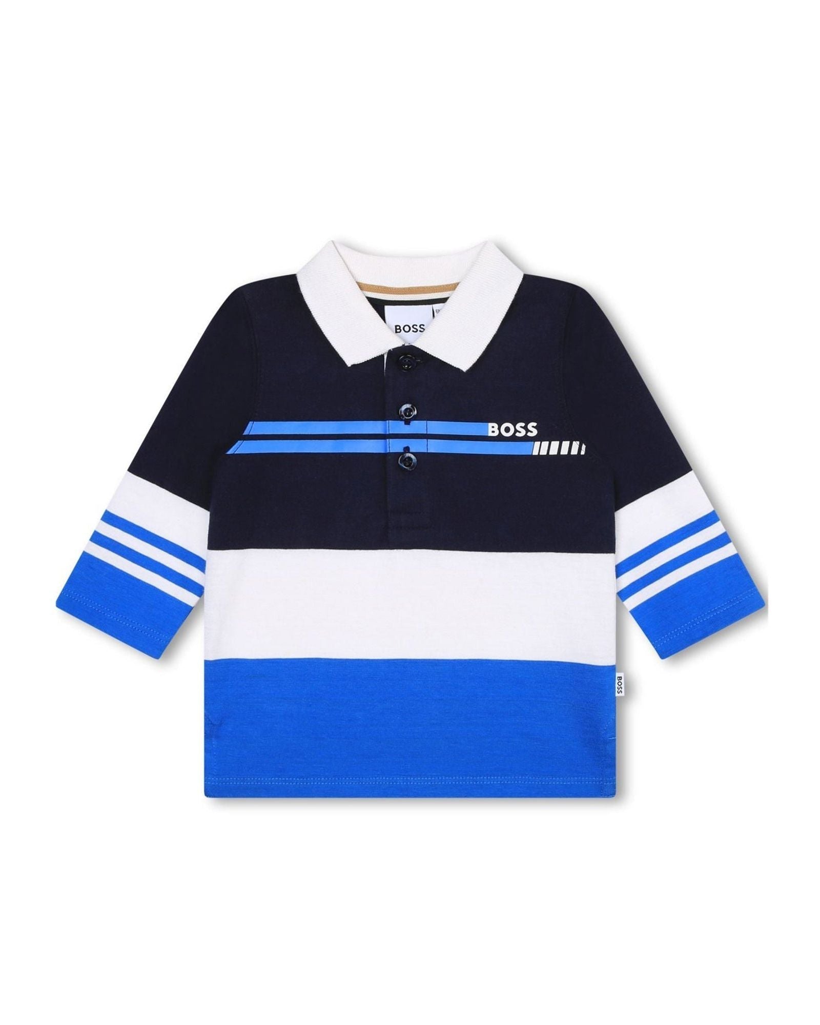 Polo en coton - Bleu cargo
