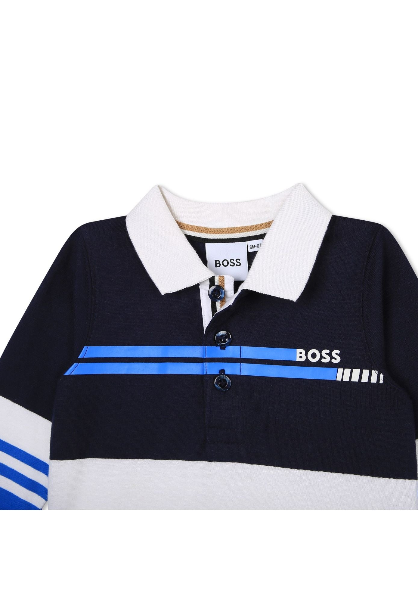 Polo en coton - Bleu cargo