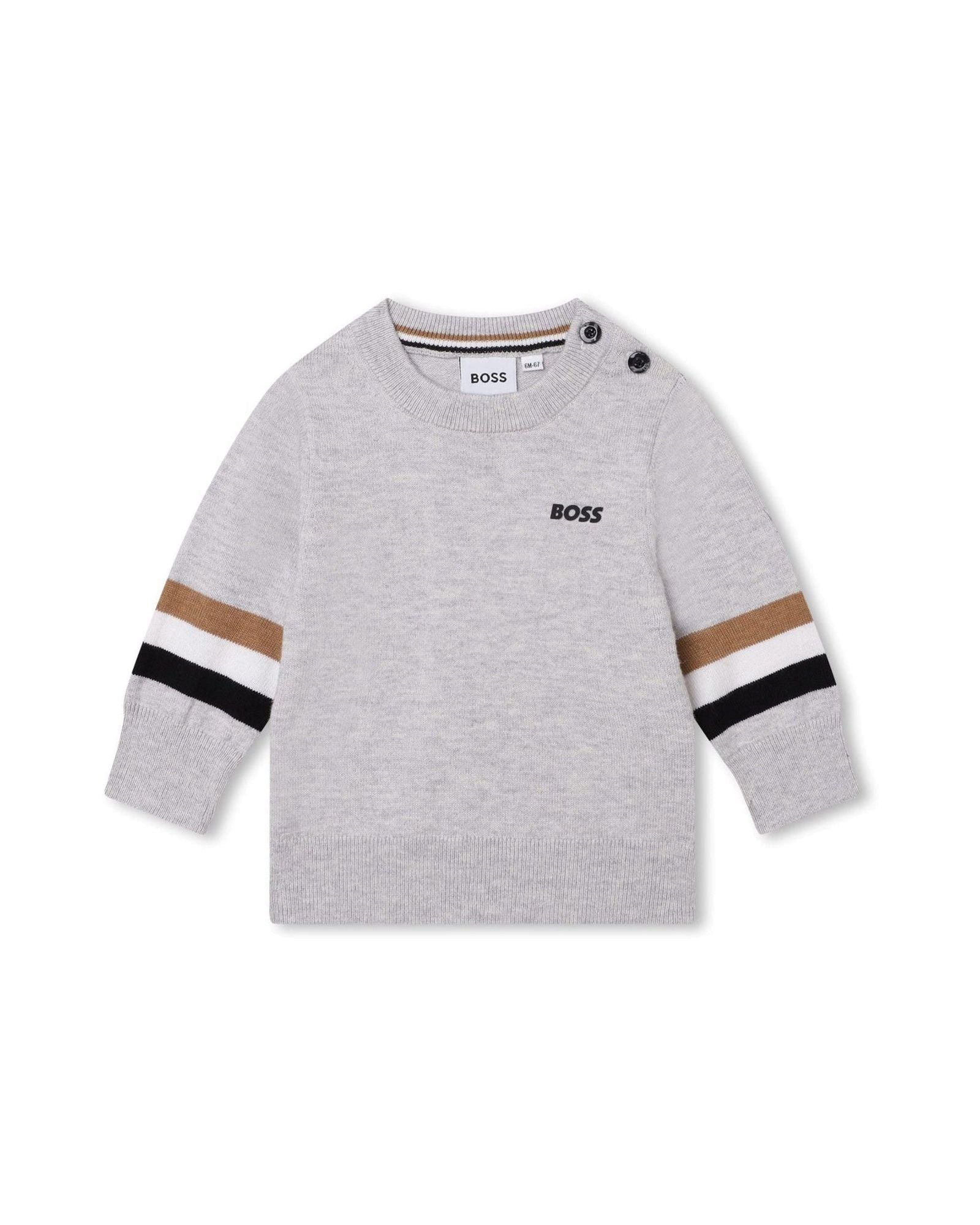 Pull en coton - Gris chiné