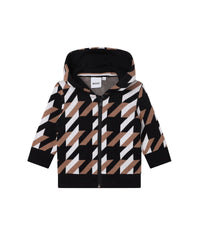 Cardigan à capuche en coton - Noir Marron
