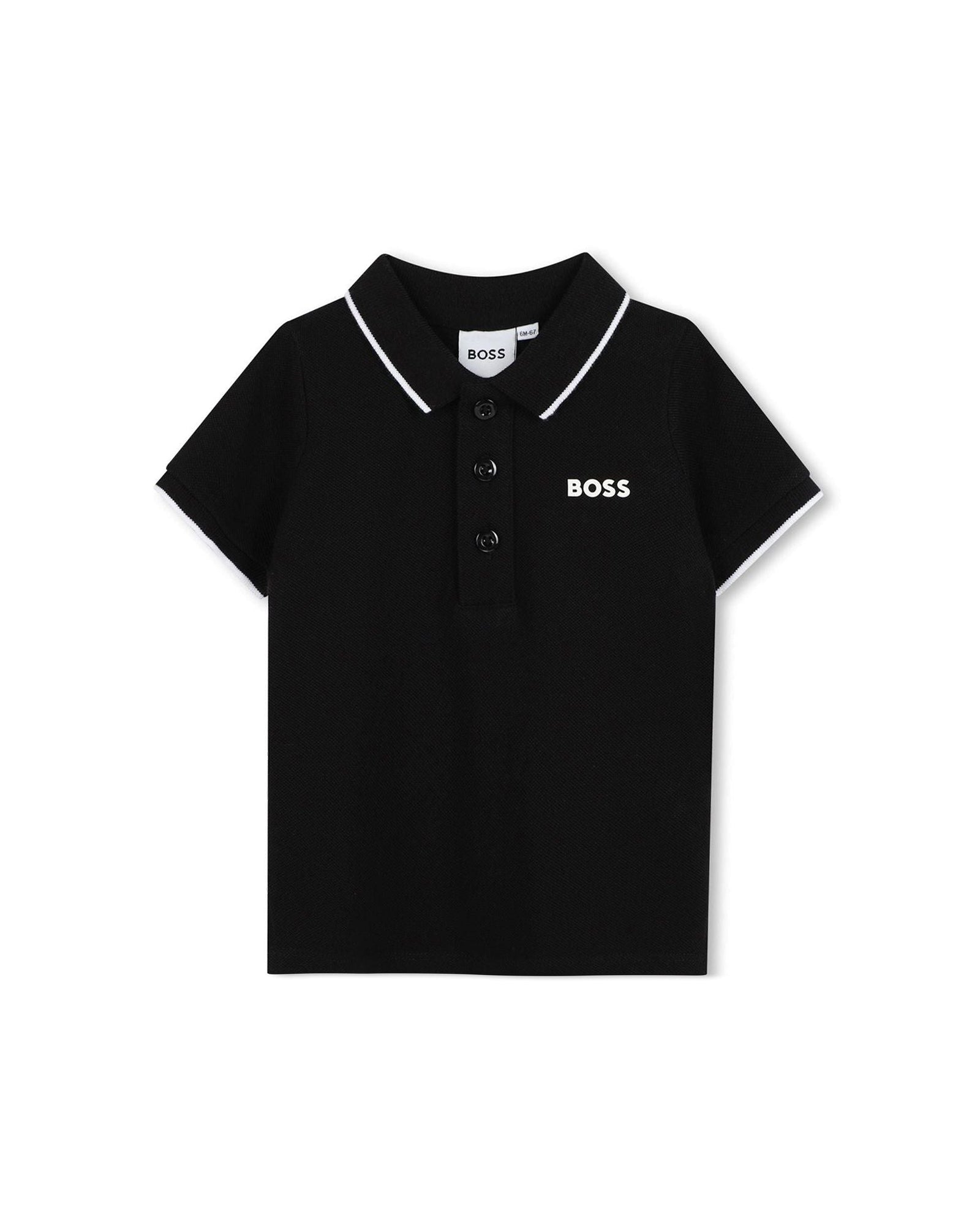 Polo à manches courtes en coton - Black