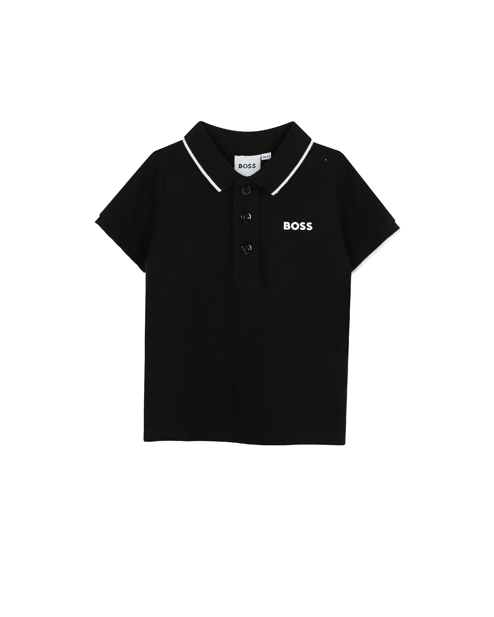 Short-sleeved polo shirt - Black