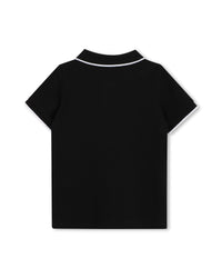 Short-sleeved polo shirt - Black