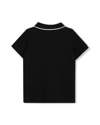 Polo à manches courtes en coton - Black