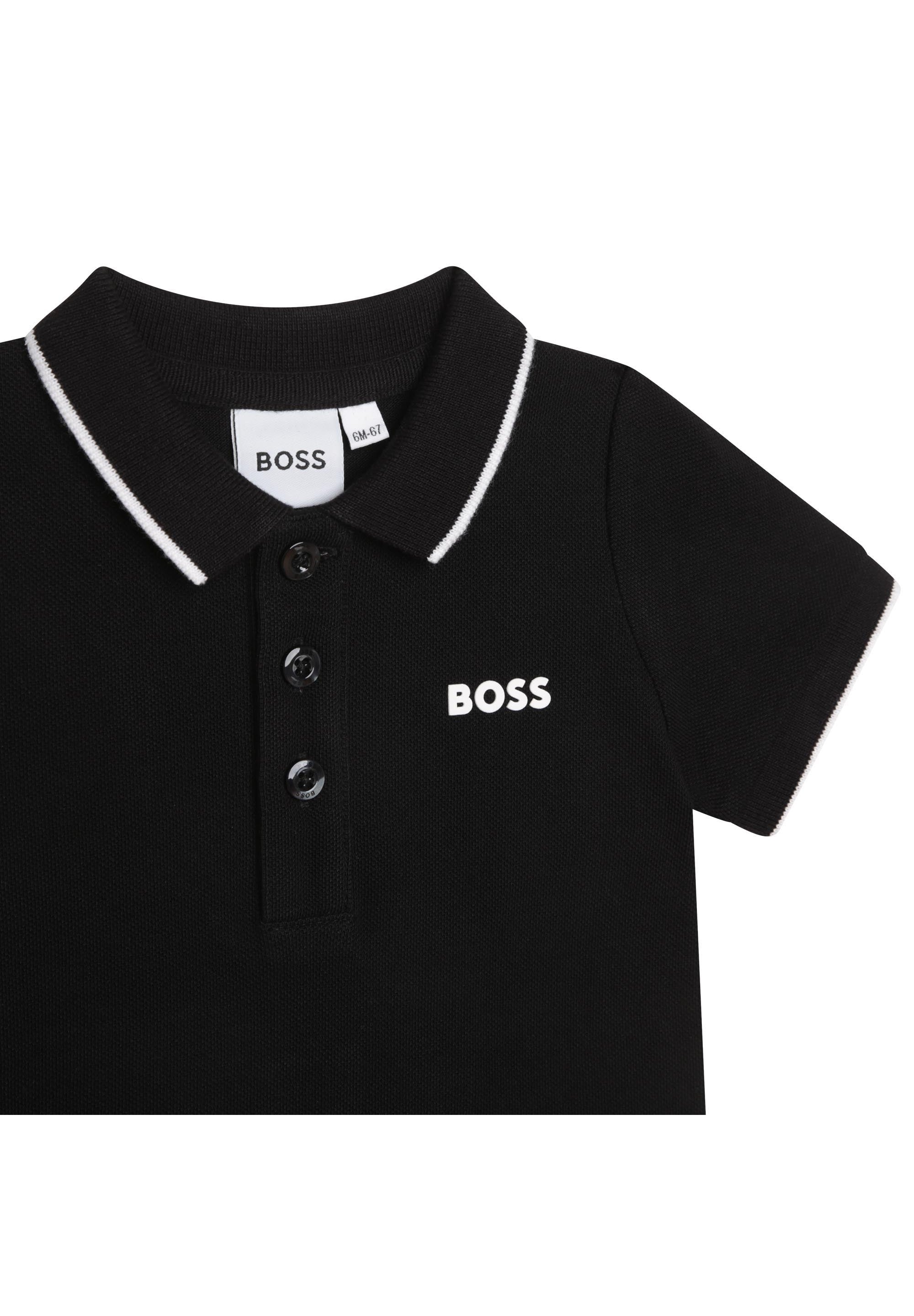 Short-sleeved polo shirt - Black