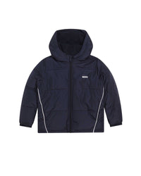Doudoune à capuche - Bleu cargo