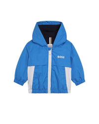 Veste coupe-vent à capuche - Bleu Methyle