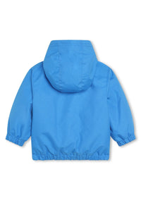 Veste coupe-vent à capuche - Bleu Methyle