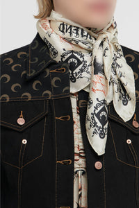 Veste semi-ajustée en denim Moon - All Over Moon Black