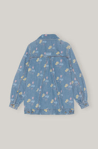 Veste à imprimé oversize en denim - Bleach Blue