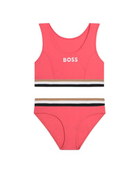2-piece swimming costume - Berry red