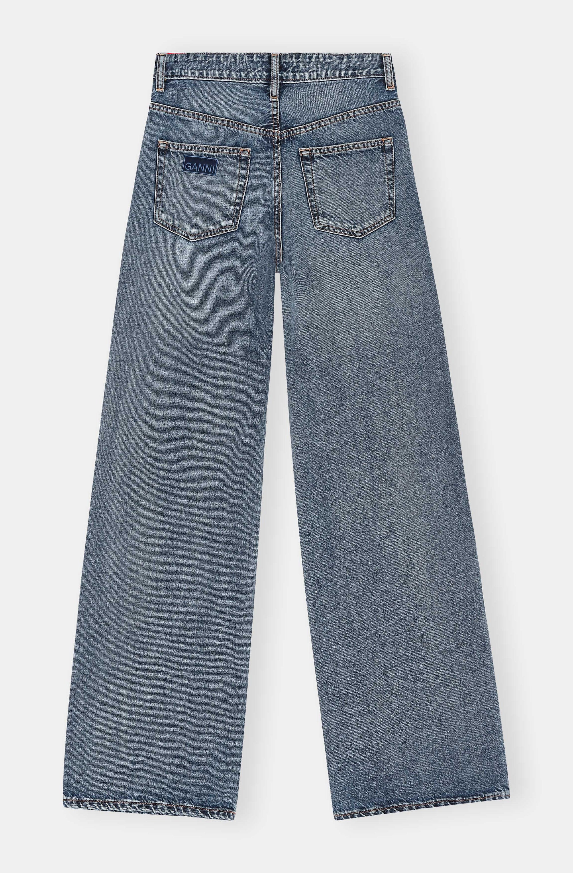 Pantalon droit Magny en denim - Mid Blue Vintage