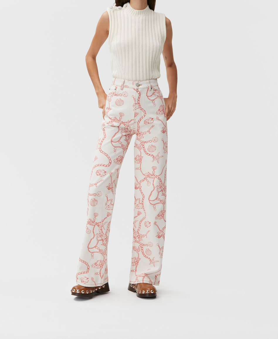 Pantalon Magny en denim - Egret