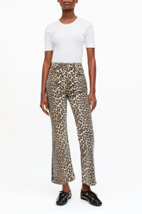 Pantalon court Betzy en denim - Leopard