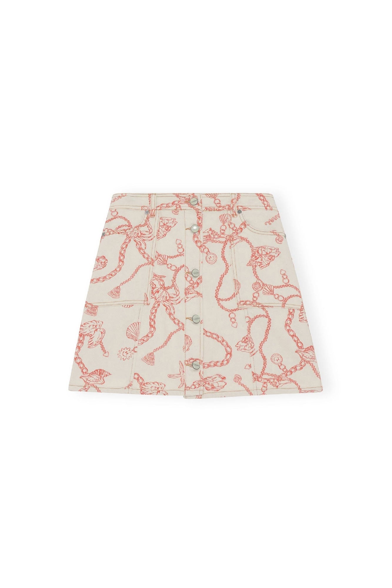 Jupe courte en denim - Egret