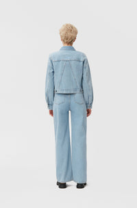 Veste zippée en denim - Light Blue Stone