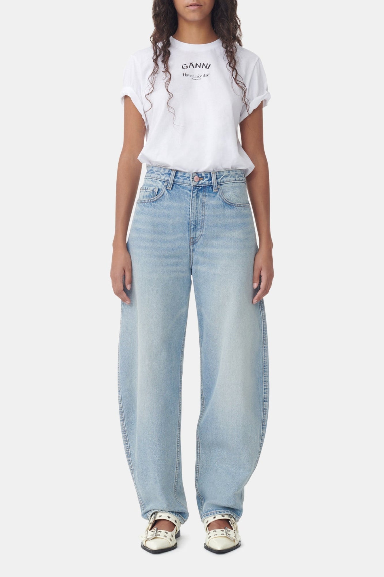 Pantalon ballon Stary en denim - Light Blue Vintage
