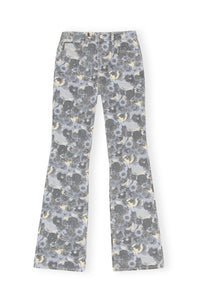 Pantalon Betzy en denim imprimé - Brunnera Blue