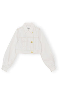 Veste courte Trucker en denim - Bright White