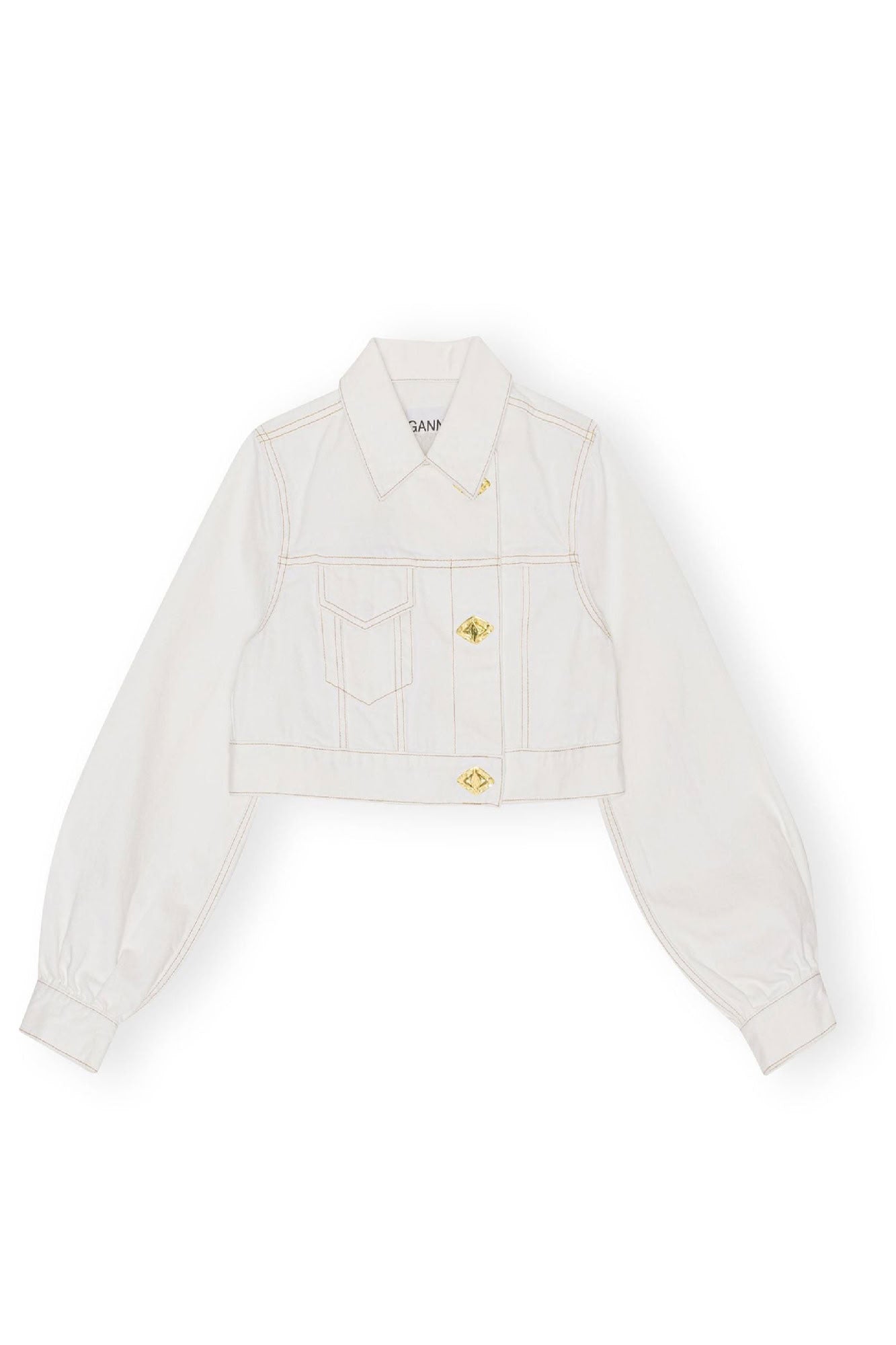 Veste courte Trucker en denim - Bright White