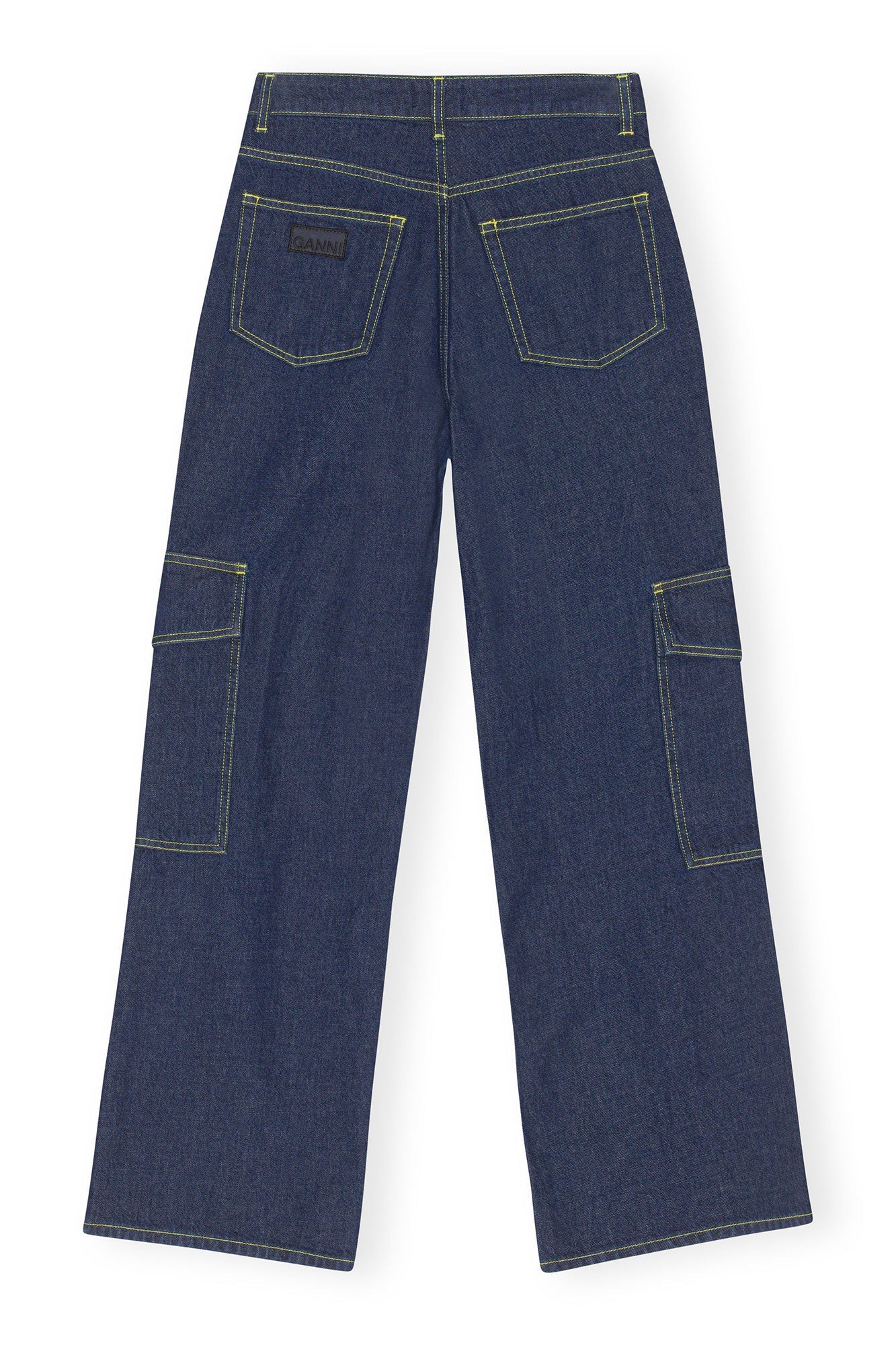 Pantalon Angi à surpiqûres en denim - Rinse