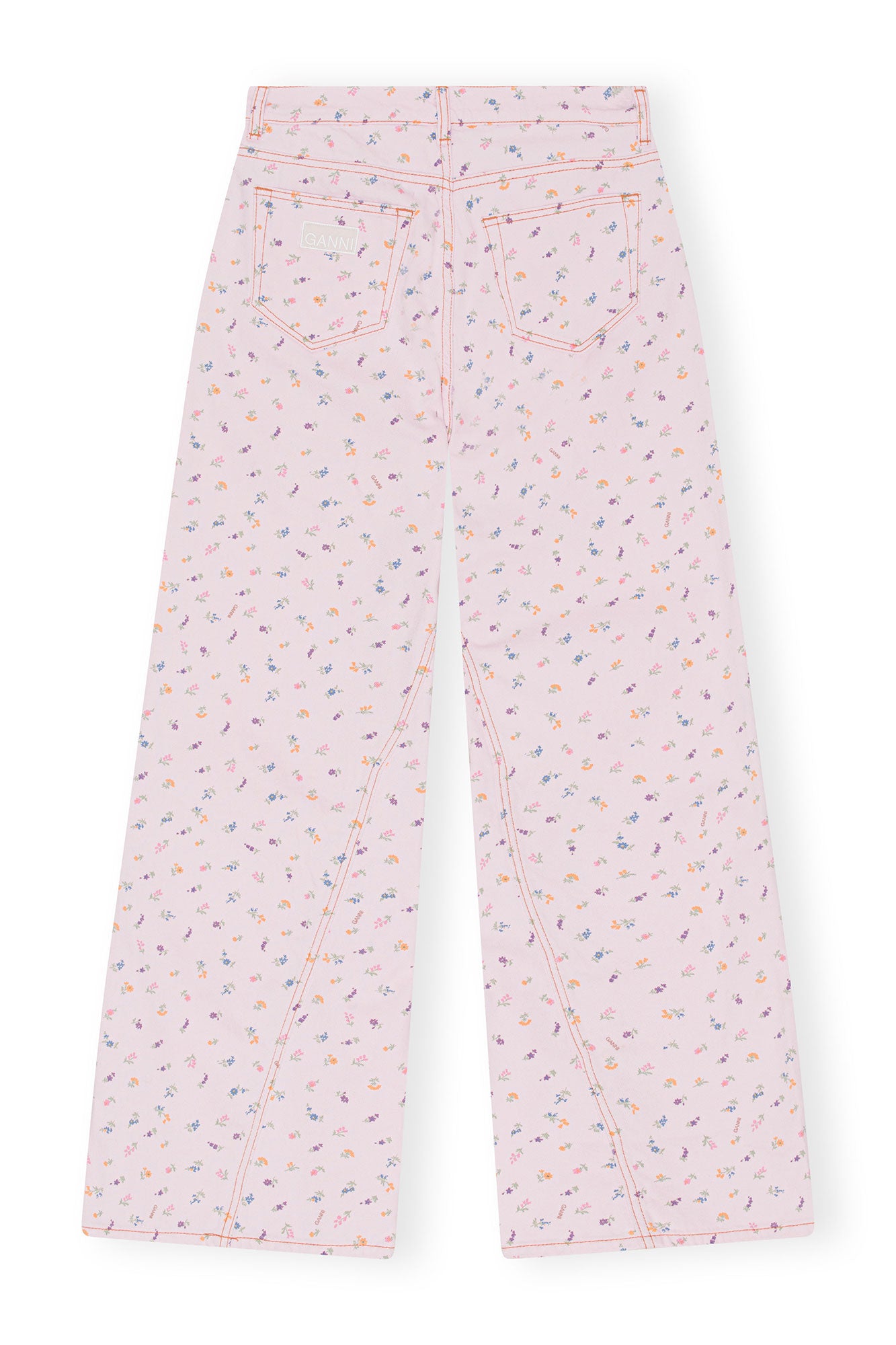 Pantalon Joezy à imprimé floral en denim - Pink Tulle
