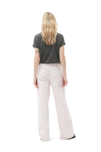 Pantalon Joezy à imprimé floral en denim - Pink Tulle