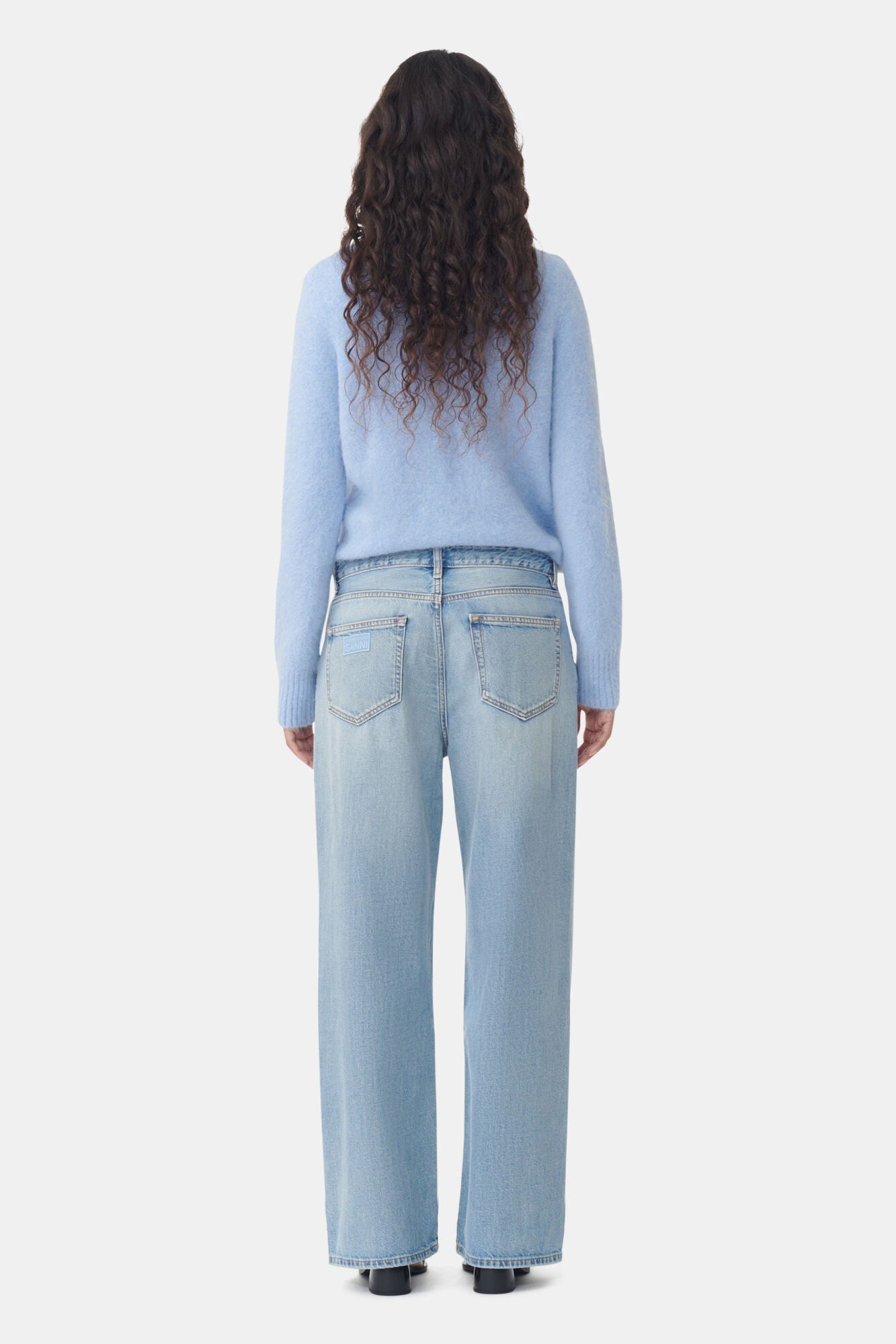 Pantalon Izey délavé en denim - Light Blue Vintage