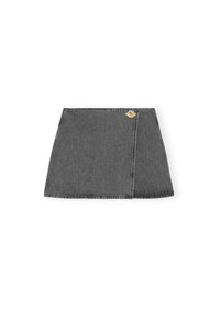 Faded denim wrap skirt - Sharkskin