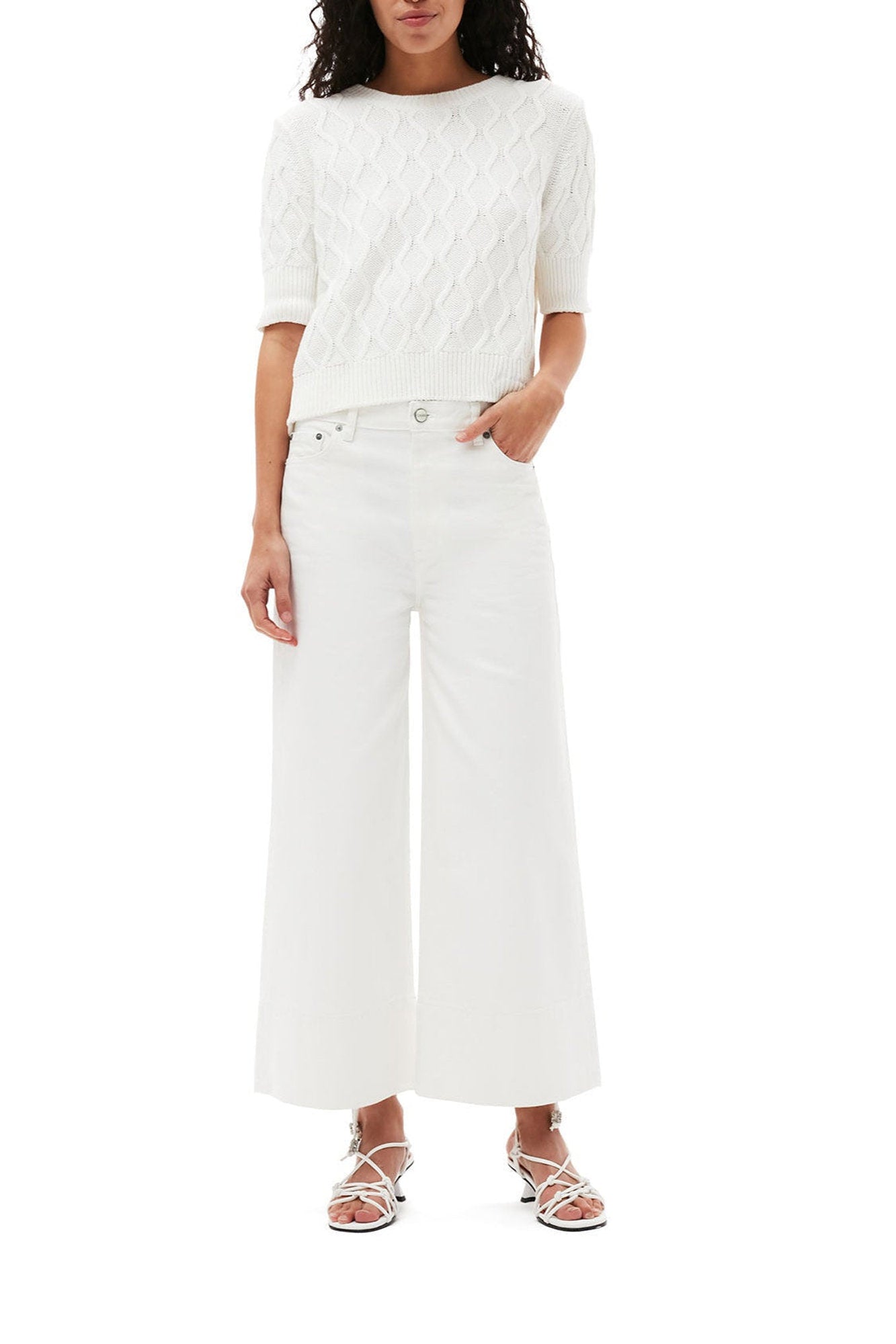 Pantalon court en denim - Bright White