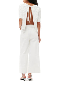 Pantalon court en denim - Bright White