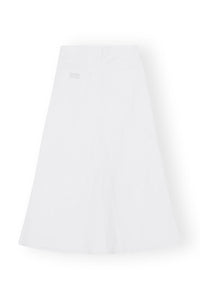 Jupe longue à double braguette en denim - Bright White