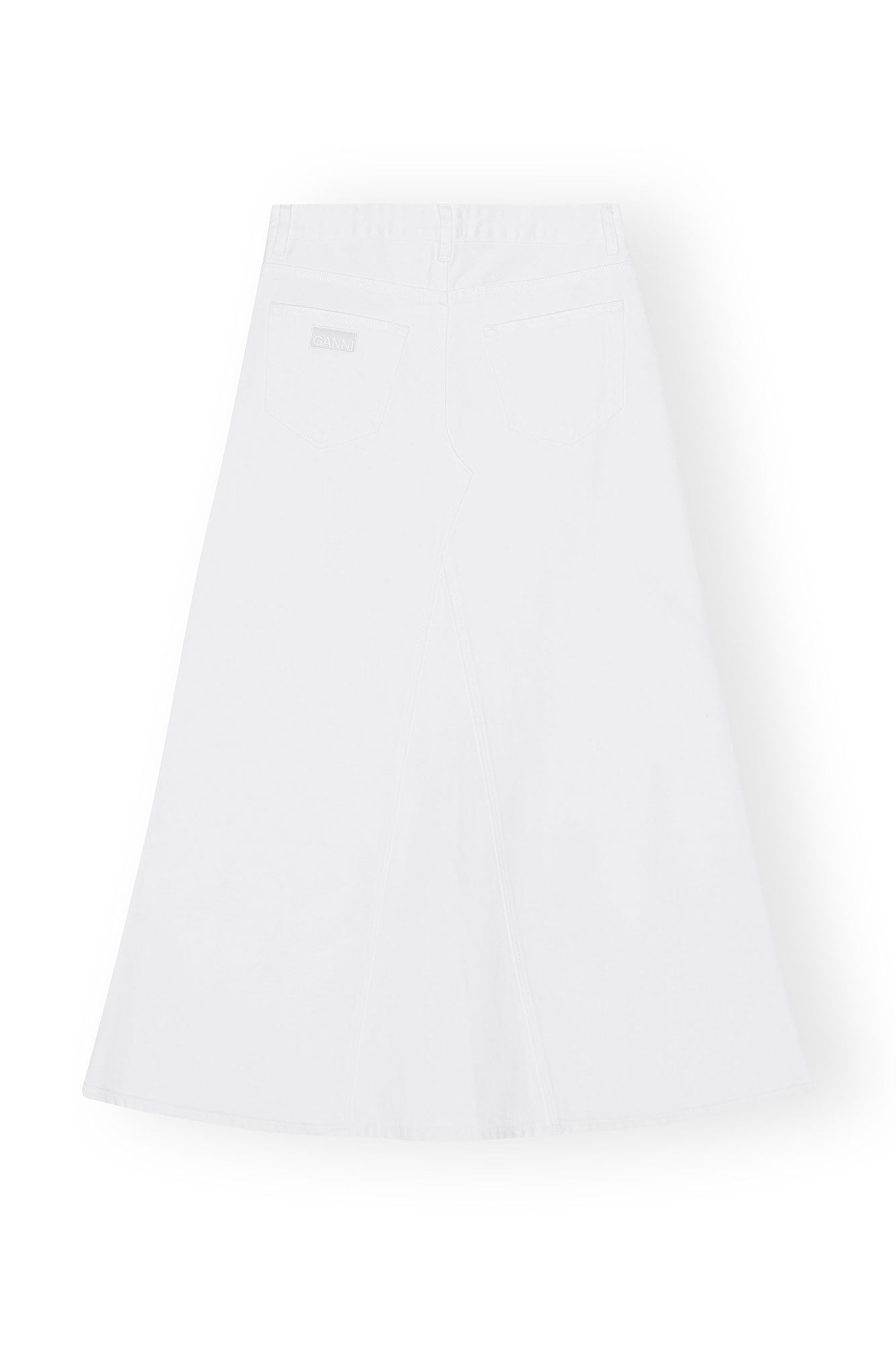 Jupe longue à double braguette en denim - Bright White