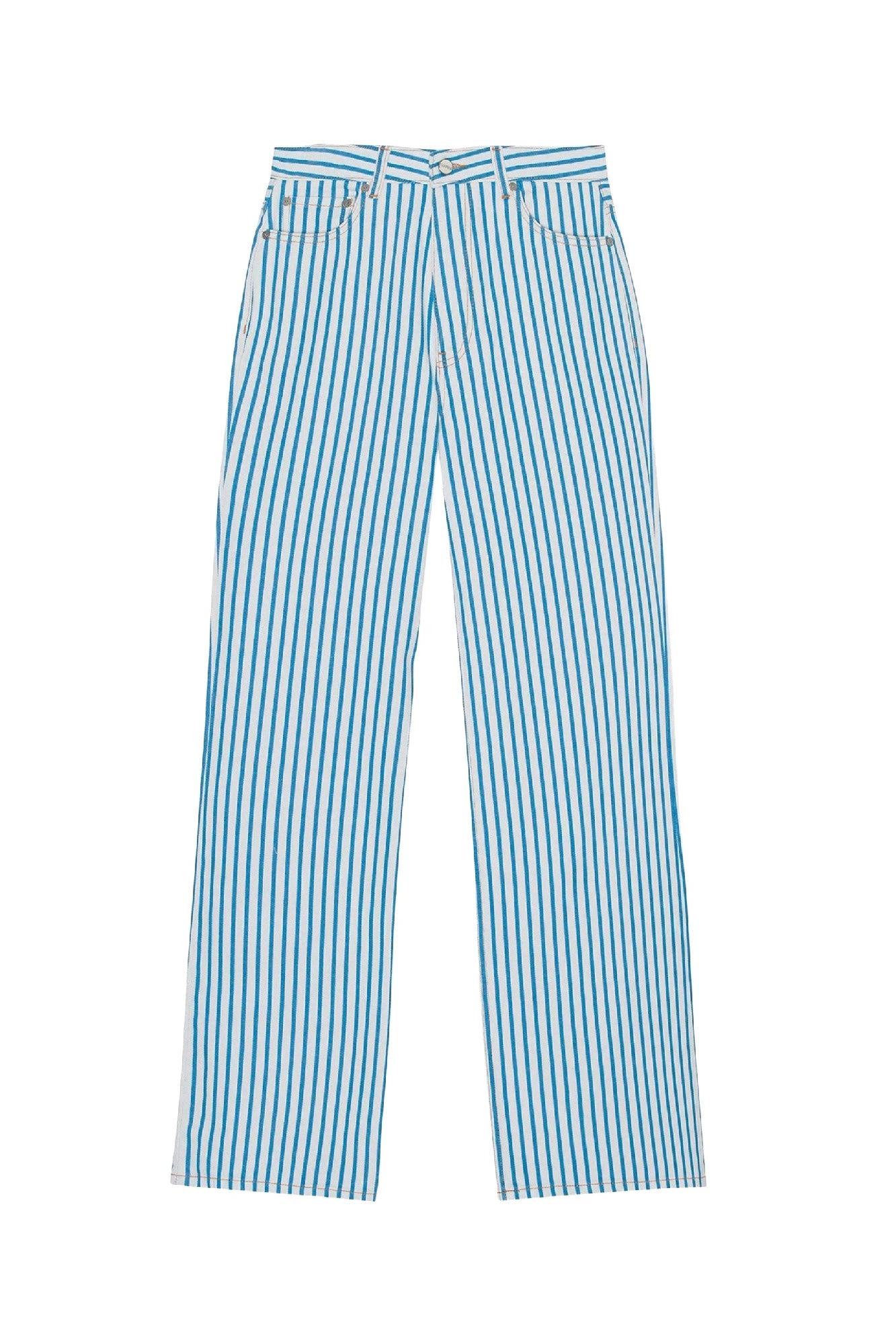 Pantalon rayé Magny en denim - Bright White