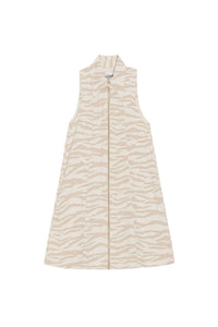 Robe courte en denim imprimé - Pale Khaki
