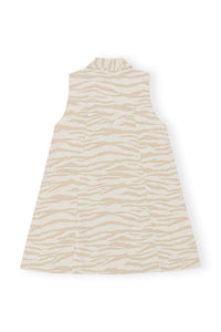Robe courte en denim imprimé - Pale Khaki