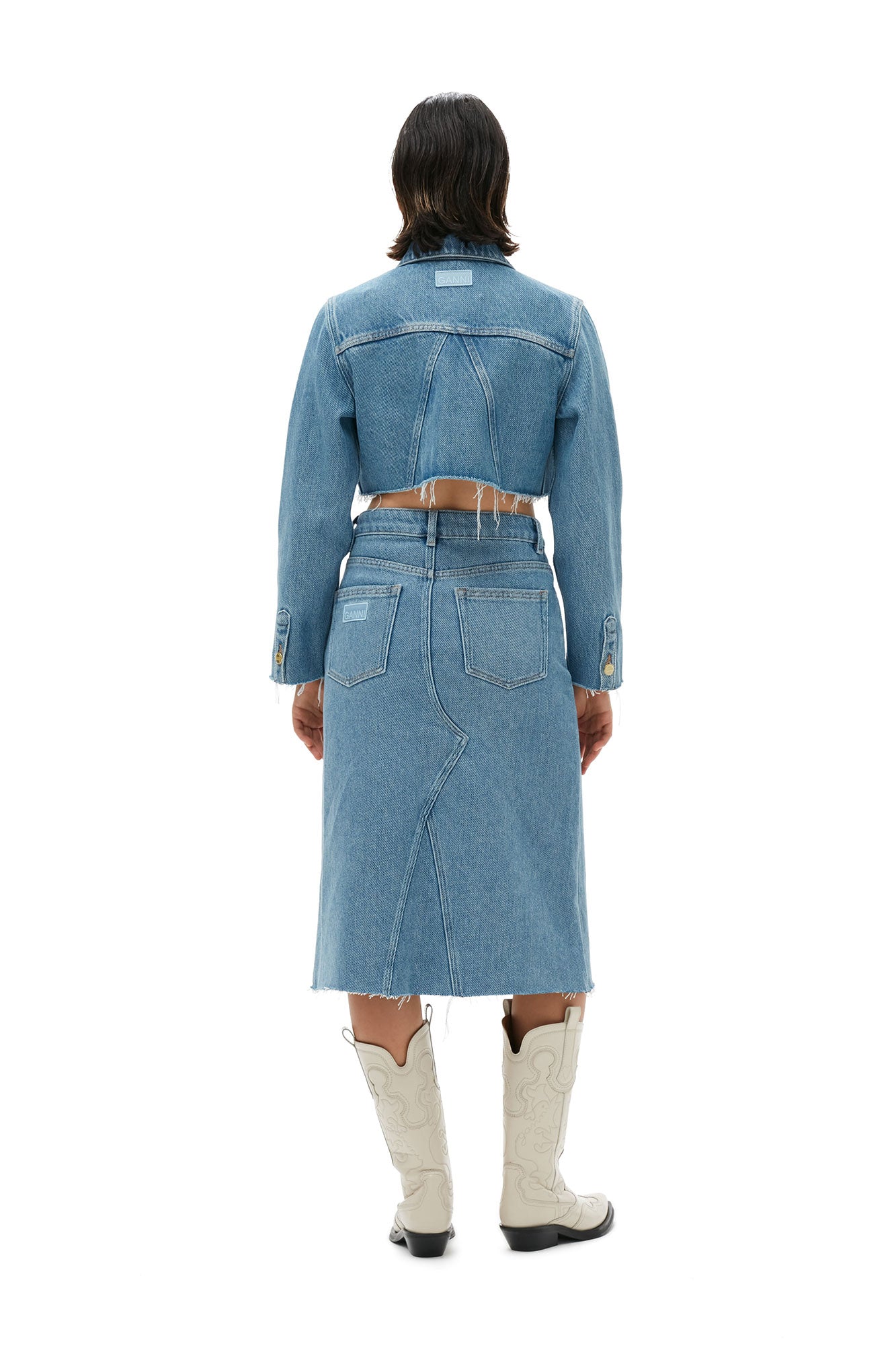 Veste courte Trucker en denim - Light Blue Stone
