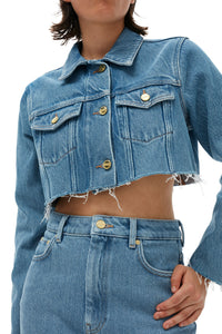 Veste courte Trucker en denim - Light Blue Stone