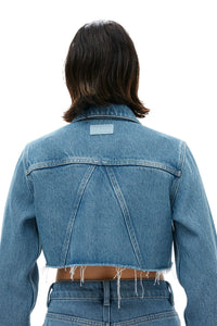 Veste courte Trucker en denim - Light Blue Stone