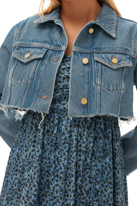 Veste courte Trucker en denim - Light Blue Stone