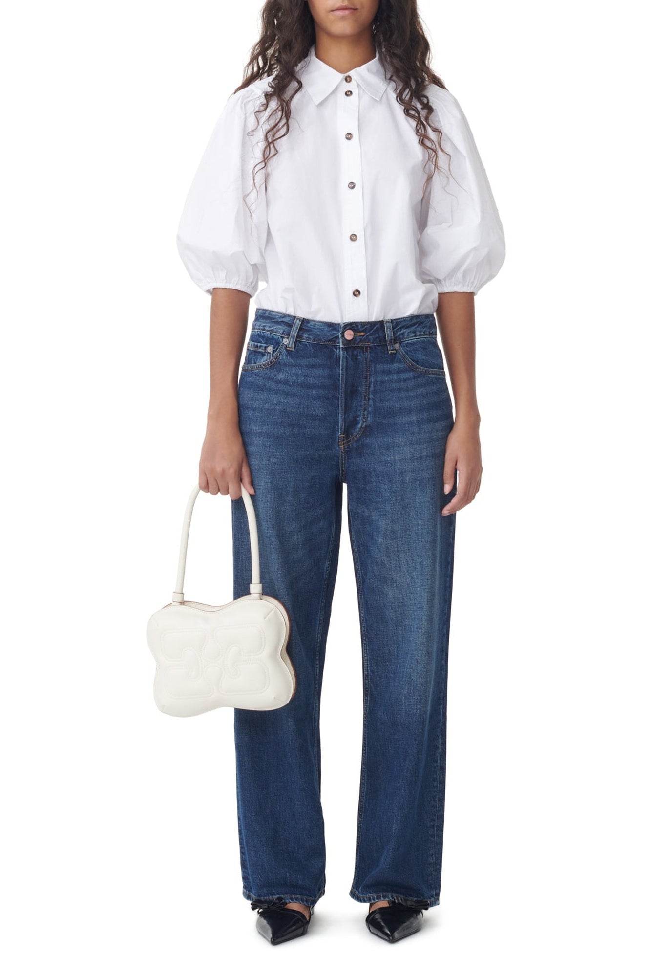 Pantalon rigide Izey en denim - Dark Blue Vintage