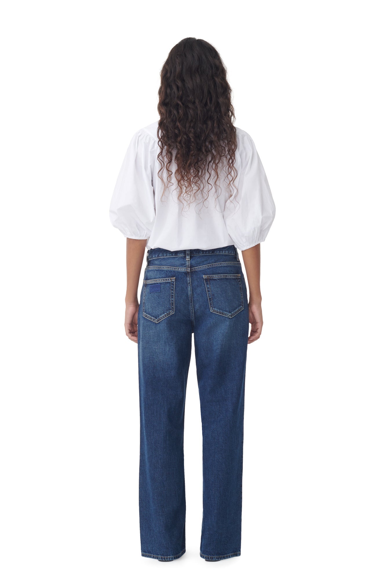 Pantalon rigide Izey en denim - Dark Blue Vintage