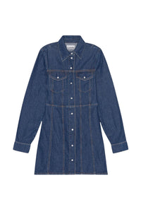 Robe courte en denim - Mid Blue Stone
