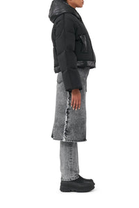 Pantalon avec jupe délavé Snow en denim - Black Washed