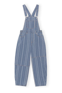 Salopette à fines rayures en denim - Mid Blue Stone
