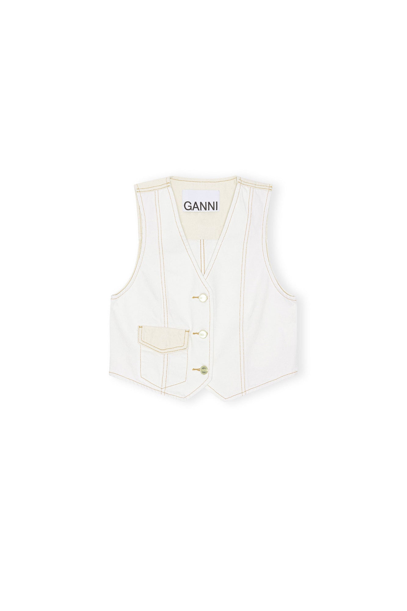 Gilet sans manches en denim - Egret