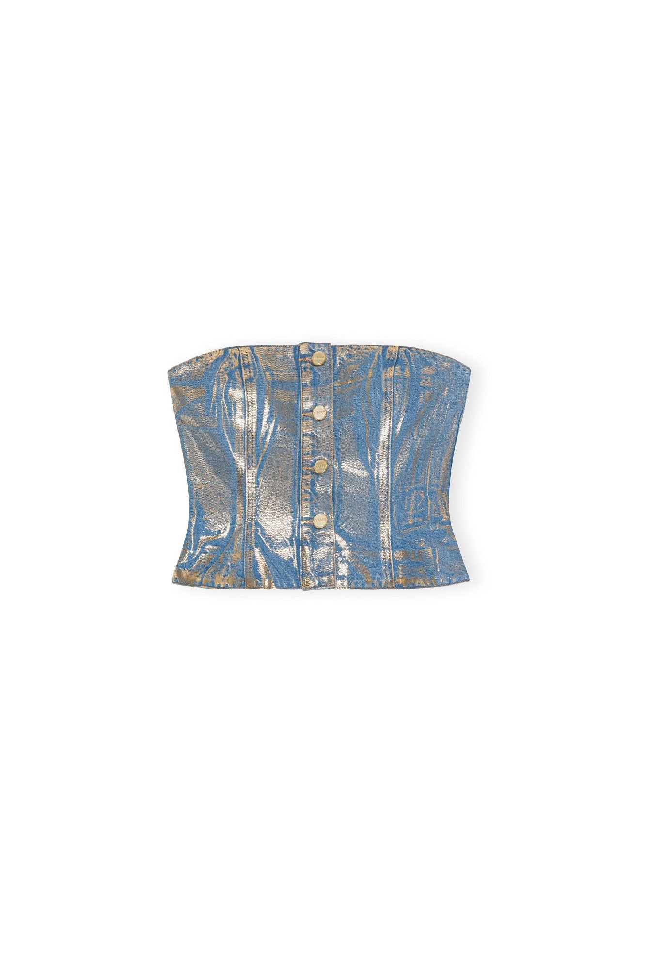 Bustier boutonné scintillant - Gold